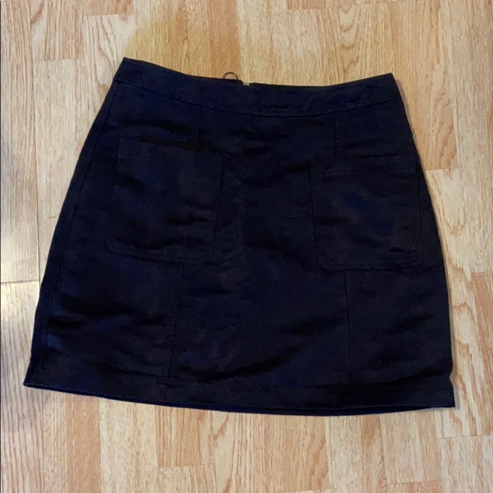 Dark grey suede skirt
